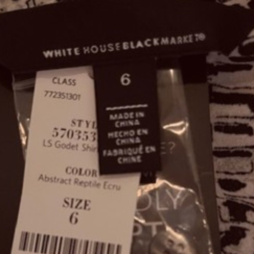 White House/Black Market Godet Long-Sleeved Shirt Dress-Size 6-NWT - Picture 14 of 14
